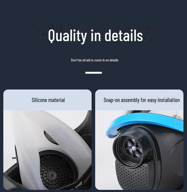 Robuste Anti-Gas-Vollgesichtsmaske aus Silikon mit Weitwinkel-PC-Bildschirm