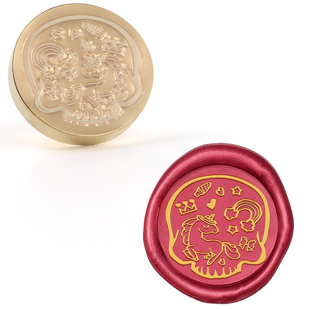 1pc Animals Series Wax Seal Stamps Fox Tiger Unicorn Rabbit Dragon Pattern Wax Sealing Stamps 25mm Removable Brass Head