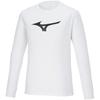 Long Sleeve Training Size 32MAA157 Boys' T-Shirt, Sweat-Wicking, Quick-Drying, White/Black, 120,