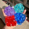 Bead Filled Crunchy Stress Ball Anxiety Relief Shapeable Squeeze Ball Sensory Toy Portable Travel Moldable Clear Ball Pinch Fidget Toy