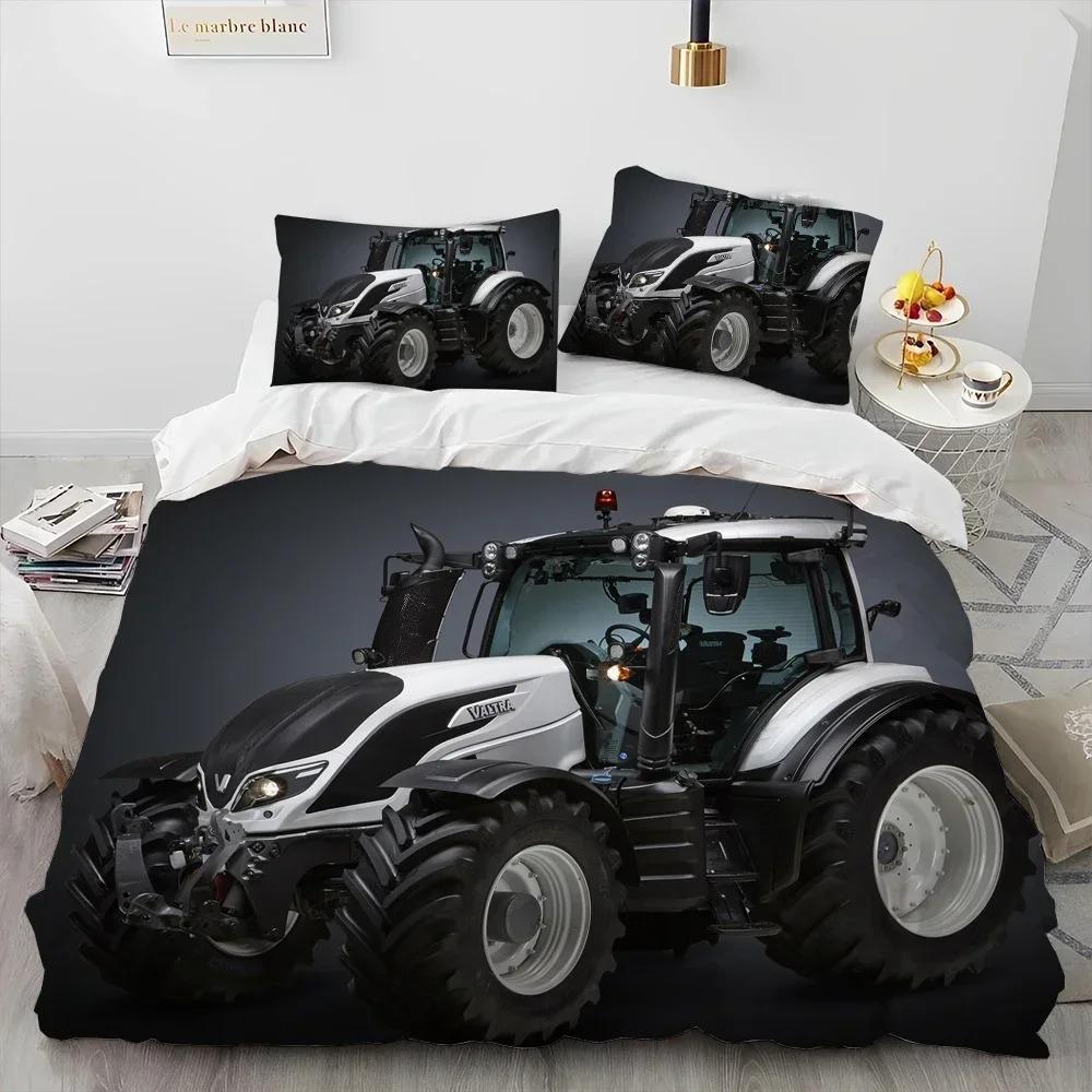 3D Auto Tractor Vrachtwagen Serie Beddengoed Set Slaapkamer Zacht Modern Dekbedovertrek Comfortabel Kinderen Jongeren Zacht Dekbedovertrek Comfortabele Dekbedovertrek En Kussensloop