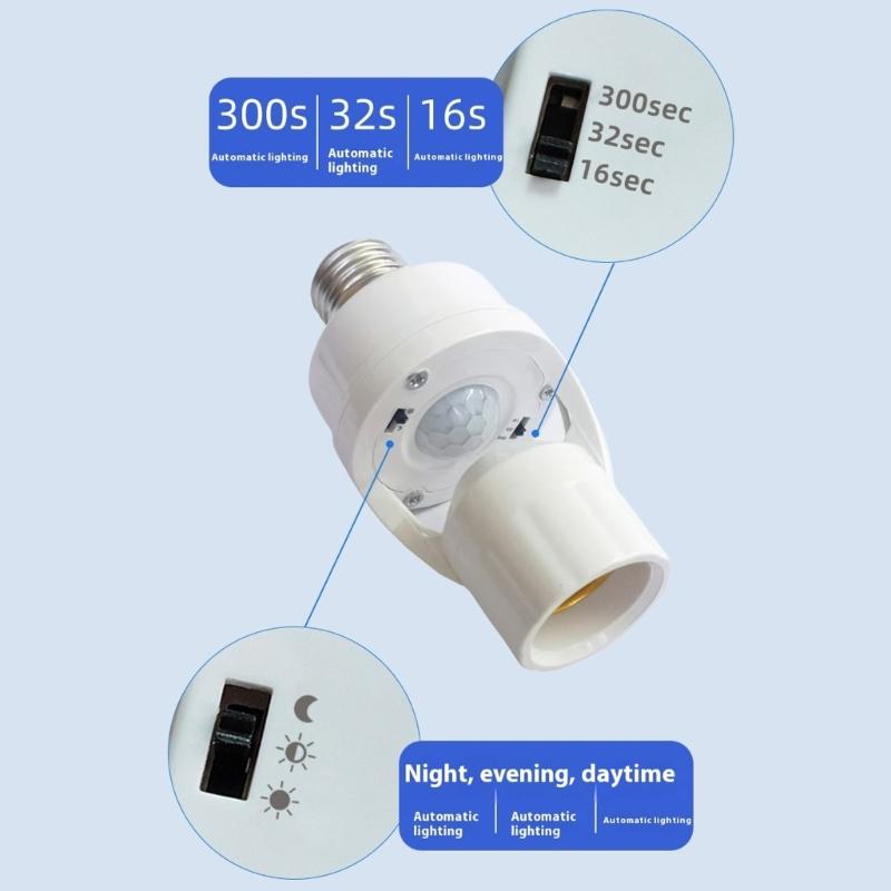 Infrareds Automatic Light Bulb Adapters For Corridors Bathroom Smartests Energy Efficiency High Sensitivity Motion Detection