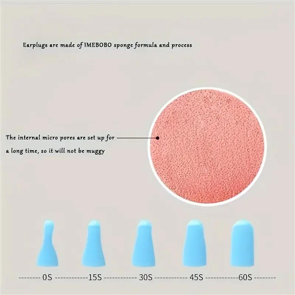 1/2Pairs Sponge Earplugs for Deep Sleep Reusable Noise Reduction Ear Plug for Travel Study Dorms Nap Comfortable Rebound Earplug