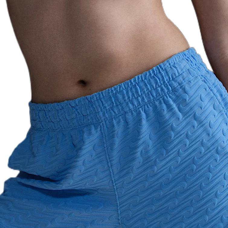 Nike Swim Swoosh Link Comodi Eleganti Vestibilità Versatile Vita Media Pantaloncini da Spiaggia Pantaloncini Donna Blu HV7139-412