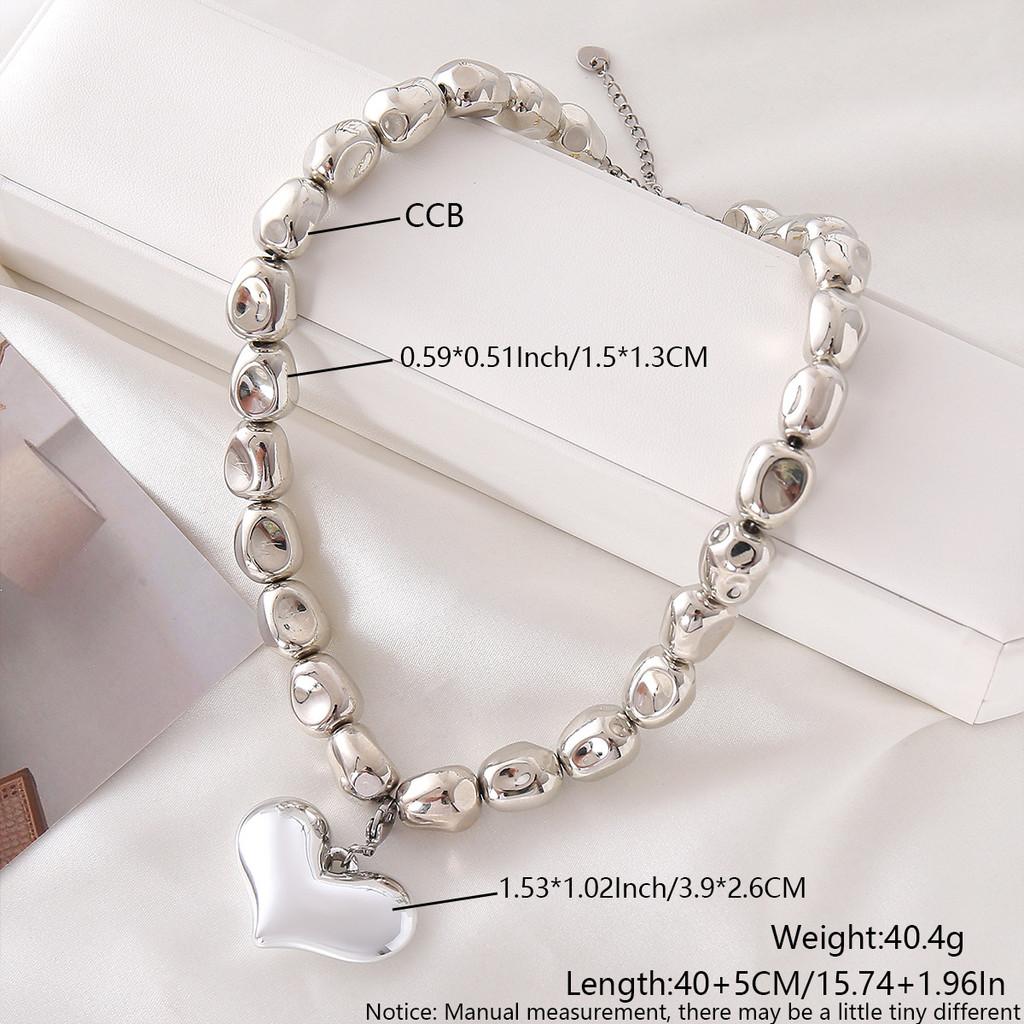 Heartshaped Bohemian Necklace With Natural Stone Beads For Womens Fashion Accessories