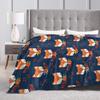 Süße Fuchs Flanelldecke Kinder Erwachsene Warm Weich Bettwäsche Decken Winter Wohnzimmer Tagesdecke Sofa Bettbezug