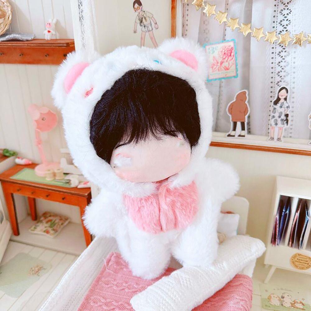 Dressing Game Jumpsuits With Tail Cartoon Animal Outfit 20cm Doll Clothes One-piece Garment