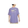 Nike Soft Comfortable Fashionable Versatile Short Sleeve Breathable Round Neck Loose Fit T-Shirt Women Tops Purple HF9692-527