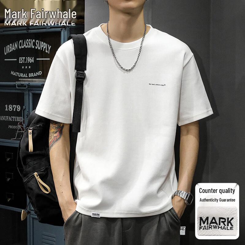 Mark Fairwhale Men's Summer Loose Fit Round Neck T-Shirt