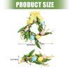 Colorful Plastic Easter Wreath With Simulated Eggs And Flower Handmade Garland For Festival Home Party Decorating