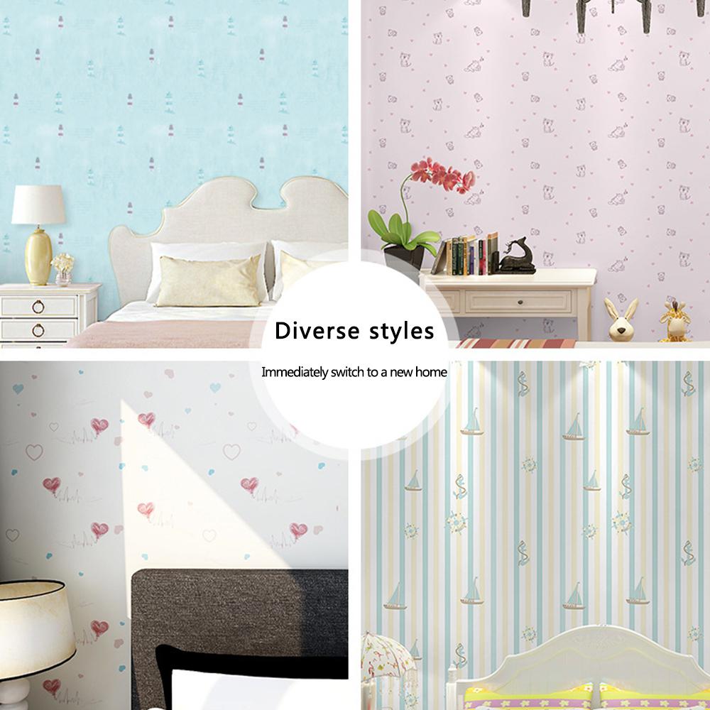 Cartoon Pattern Living Room Bedroom Self Adhesive Wallpapers Waterproof Oil Resistant Home Decoration Adhesive Wallpaper