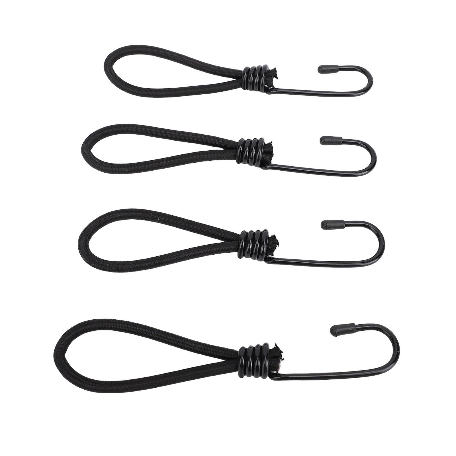 50PCS Elastic Bungee Hook Strap Heavy Duty Spiral Shock Absorbing Outdoor Bungee Straps with Hook for Camping