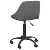 Chaise de Bureau - VIDAXL - Siège Ergonomique - Hauteur Réglable - Velours - Gris Foncé