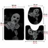 Art the Clown (5) Flannel Toilet 3 Piece Set Soft Bathroom Toilet Seat Cover Non-Slip Bath Rug Home Bathroom Decor