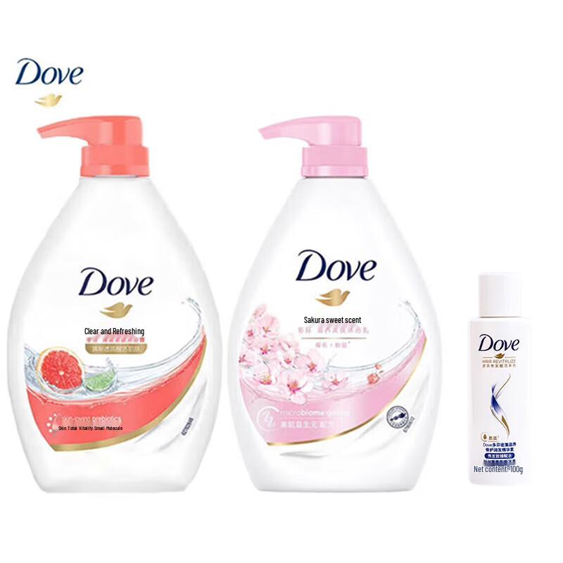 Dove Refreshing & Cherry Blossom Body Wash Set