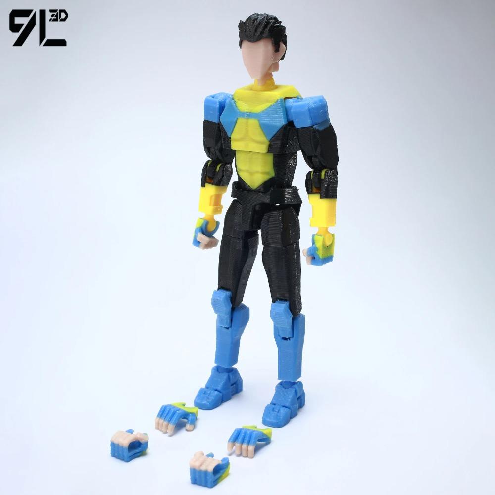 9L3D Dummy13 Lucky13 Conquest Action Figure Invin-cible Model Full Body Movable Toy Multi-Jointed Movable Robot 3D Printed Decor
