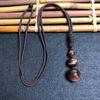 16MM Tiger Eye & Obsidian Crystal Pendant Necklace - Unisex Agate Ornament