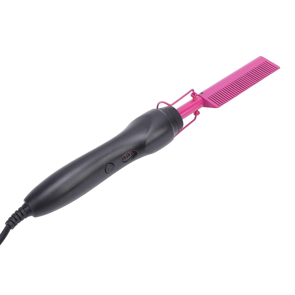 2 In 1 Straightening Curling Hair Comb Fast Heating Wet Dry Use Electric Heat Comb for Home Travel