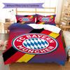 FC Bayern München Vzorovaný povlak na peřinu a polštář Domácí dekorace Dárek (1 * povlak na peřinu + 2 * povlak na polštář, bez jádra)