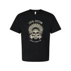 

Unisex Motorcycle Skull Headdress Tee With Wrench Emblem And Local Custom Garage 2XL