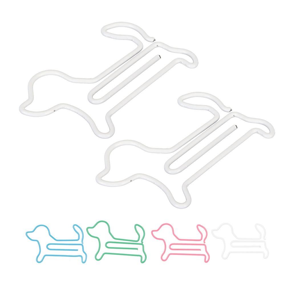 100pcs Dog Shaped Paper Clips Slip Resistance Exquisite Cute Paper Clips for School Office