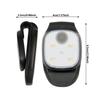 1Pc LED Clip Flashligh 4 Lighting Modes USB Rechargeable LED Clip Lamp Safety Warning Running Lights for Night Walking Fishing