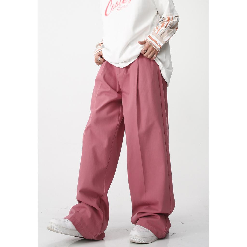 Men's Spring/Summer New Korean Edition Loose Floor Sweeping Dad Casual Pants Multi Color Fashion