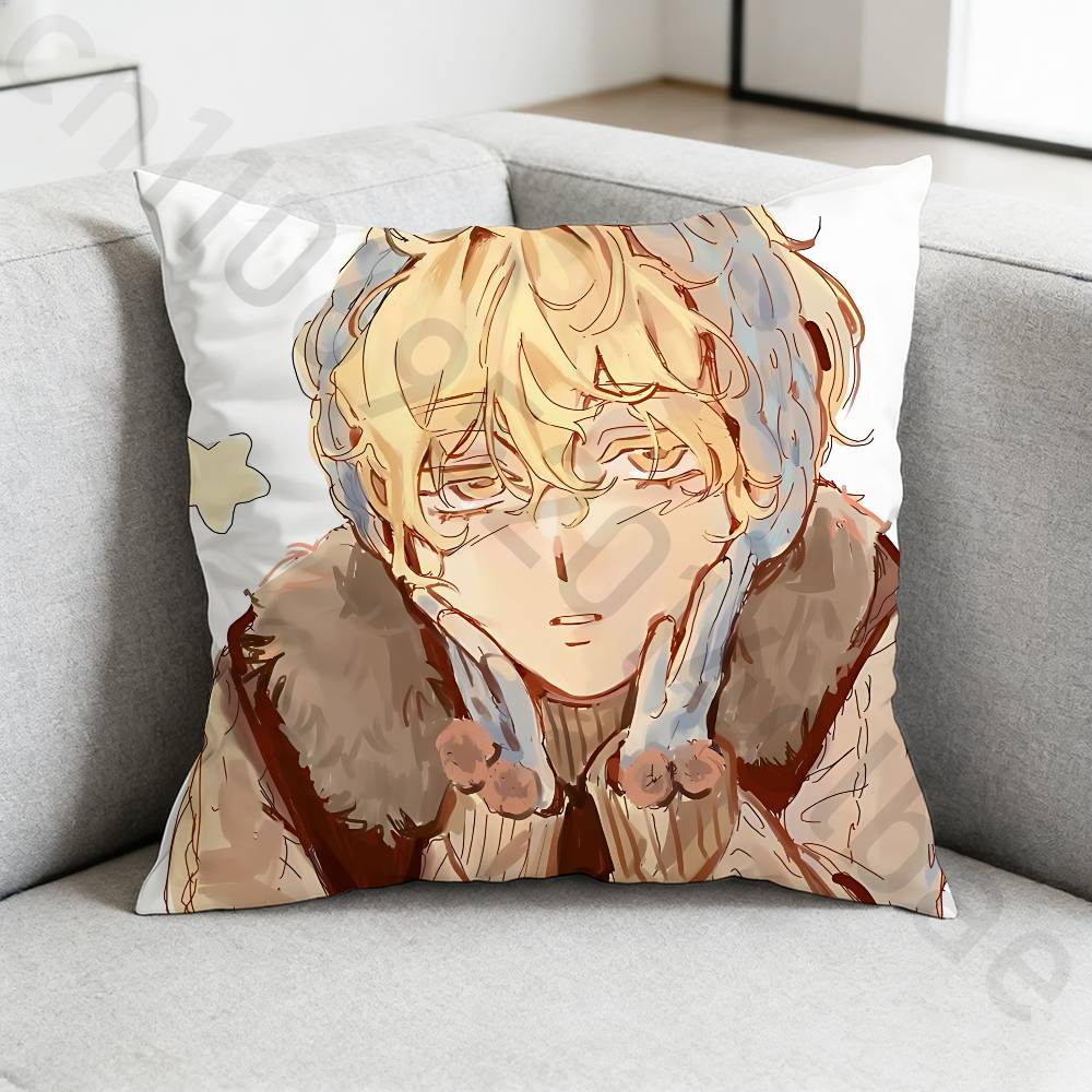 AAlien Stage LLuka Pillow Case Square DoubleSided Printing Short Plush Sofa Cushion Cover Bedroom Bedside Pillow
