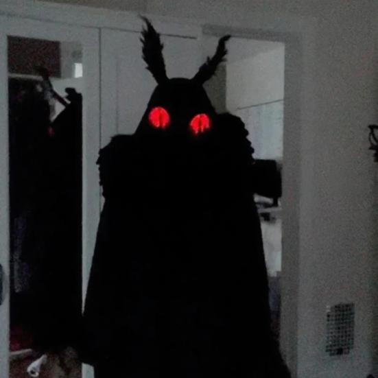 Yousheng Mothman Cosplay Costume Halloween Hooded Cape for Men Women Adult Black Fly Onesie Outfit for Halloween Christmas Parties