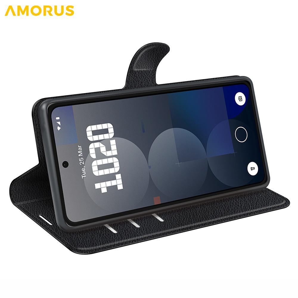 For Nothing Phone (3a) Pro Wallet Case Litchi Texture Shockproof Leather Flip Stand Phone Cover