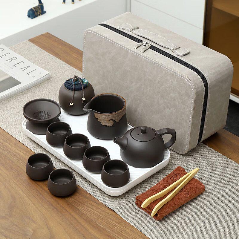 Qiuqiao Zisha Portable Kung Fu Tea Set