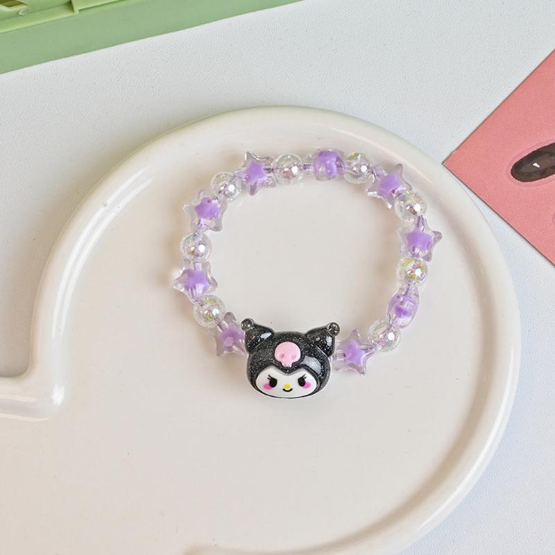 Cartoon Cute  Beaded Kawaii Bracelet  Cinnamoroll Kuromi Imitation  Bracelet High-Value Boudoir Honey Gift