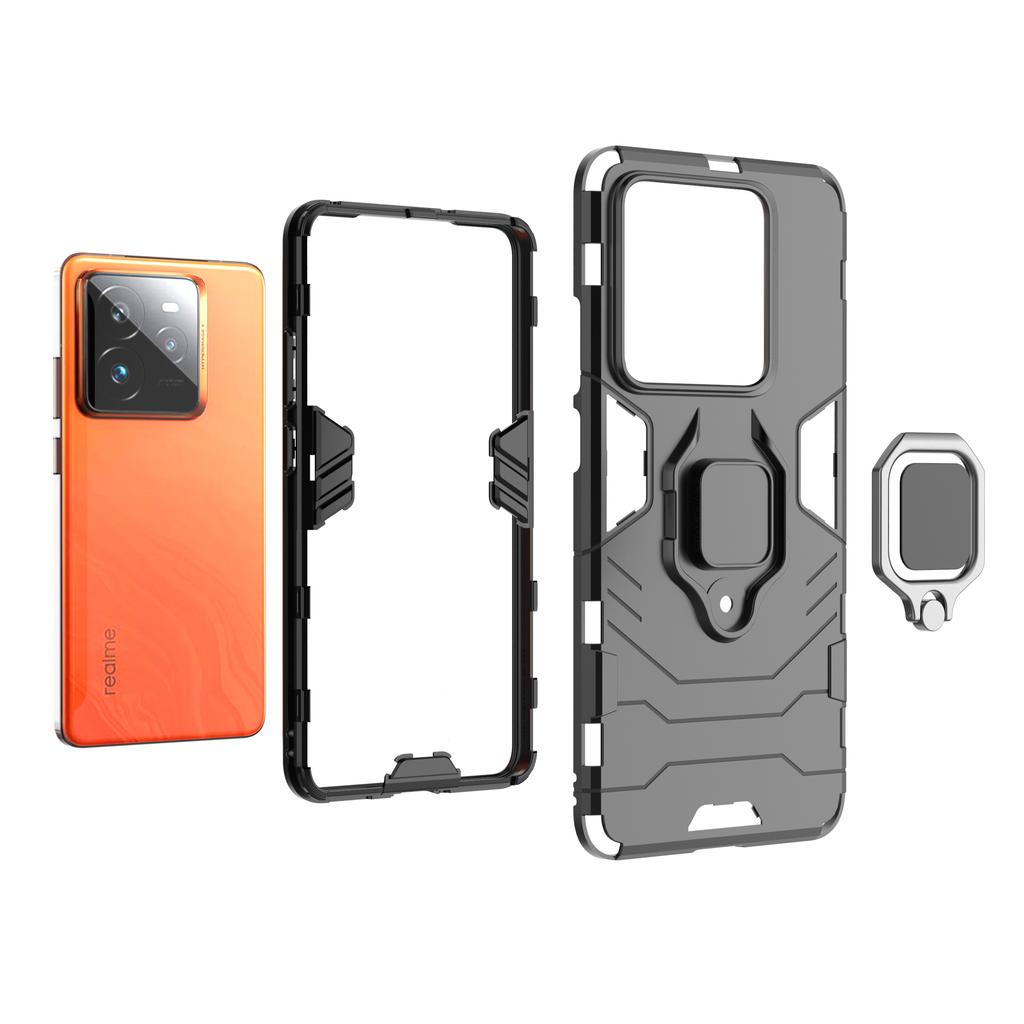 For Realme GT 7 Pro 5G Case PC+TPU Protective Phone Cover with Ring Kickstand