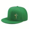 God So Loved The World Christian Cross Baseball Cap Polyester Street Dance Flat Brim Hat Unisex
