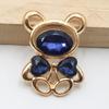 10pcs25 * 30MM Fashionable And Cute Alloy Teddy Bear DIY Accessories Hair Accessories Cartoon Phone Case Hole Shoe Accessories