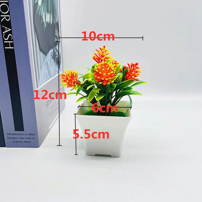 Orchid Simulation Potted Plastic Fake Flower Furniture Living Room Ornaments Car