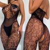 Sexy Hollow Fishnet Teddies Bodysuit Women Erotic Crotchless Lingerie Full Sleeve Bodystockings Mesh Perspective Teddy Sex Wear