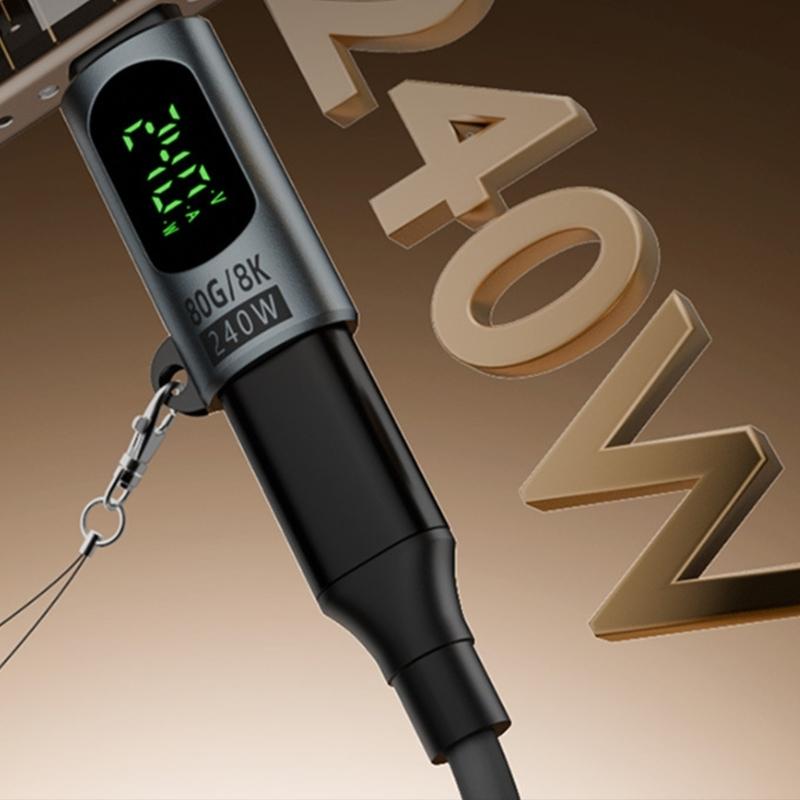 USB C Stecker auf Buchse Adapter Digitalanzeige USB-Anschluss für Telefon 16 15 Typ-C Adapter mit Stromspannungsprüfer