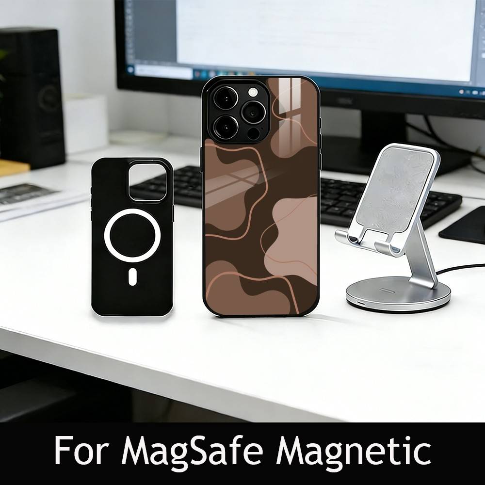 Cow print Phone Case For iPhone17,16,15,14,13,12,11 Plus,Pro Magnetic For Magsafe Wireless Charging