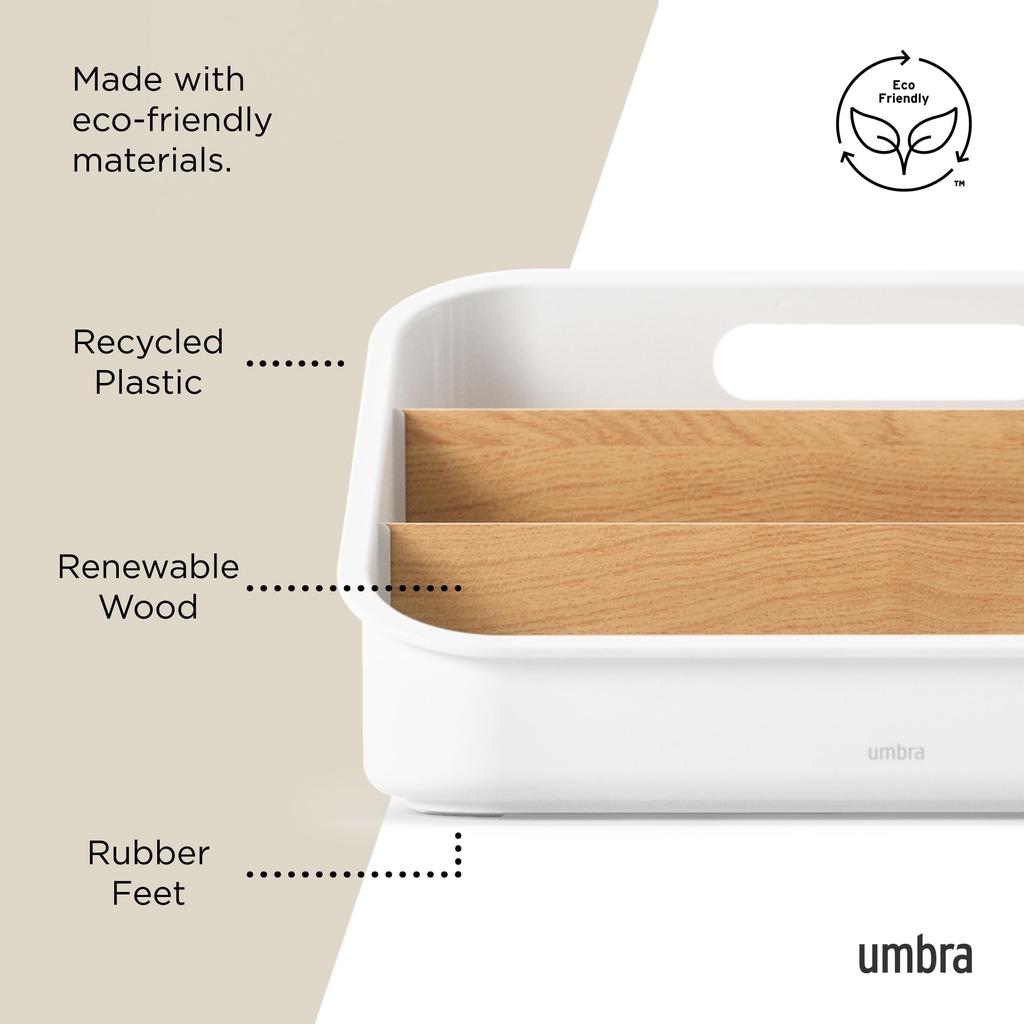 Umbra Bellwood Paket Küchenaufbewahrungs-Organizer, Weiß/Natur,