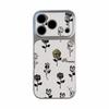 Electroplated Lambskin Creative Black Rose for Apple 17 Mobile Phone Case iPhone15promax All-inclusive 16Pro