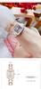 square quartz wristwatch with a simple and stainless steel A and casual A perfect gift for or Available in green and rose gold and Women's dial,