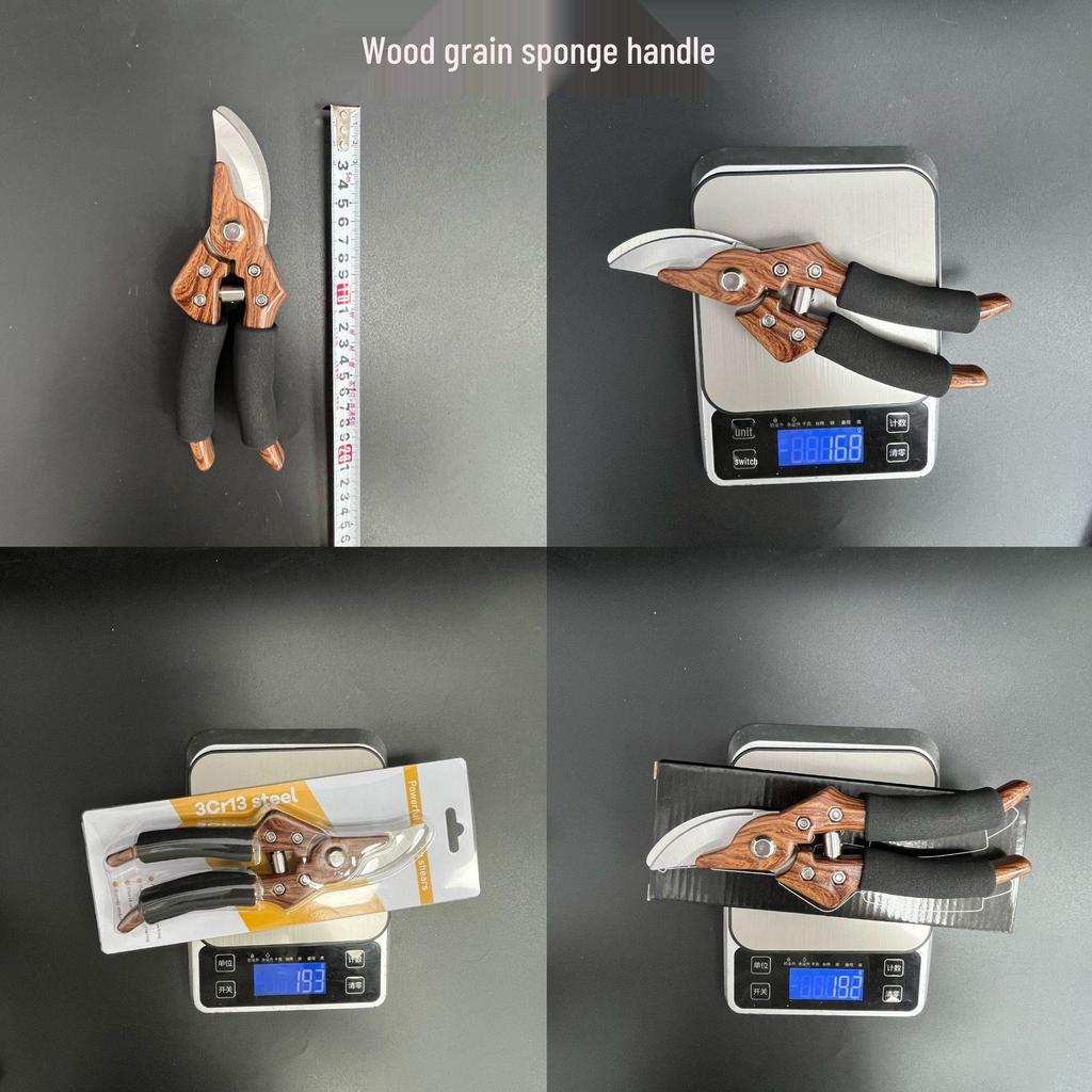 Heavy-Duty Stainless Steel Labor-Saving Pruning Shears for Garden and Bonsai, Multi-Functional Power Shears for Thick Branches