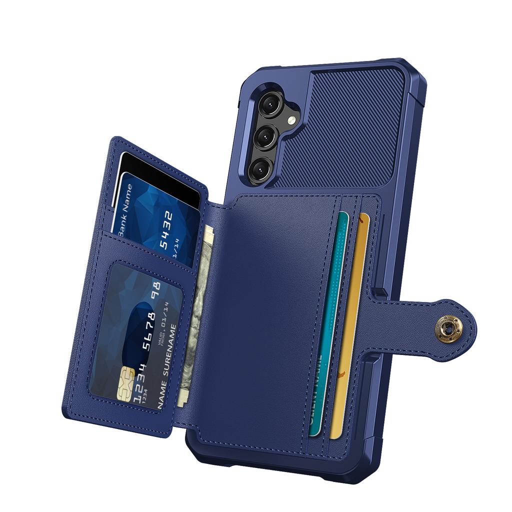 Applicable To iPhone15 Mobile Phone Case Google 8A Multi-function Magnetic Suction Bracket Insert Card Wallet 9Pro Anti-drop Case