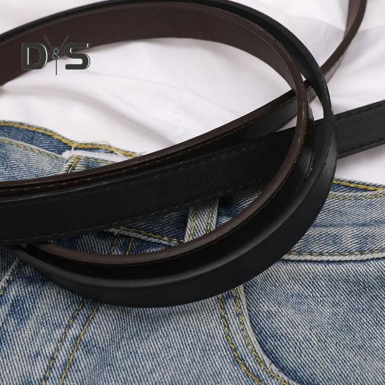 Damebelte Dame tynt kunstskinnbelte med spenne Casual Jeans Midjebeltetilbehør for kjoler Bukser