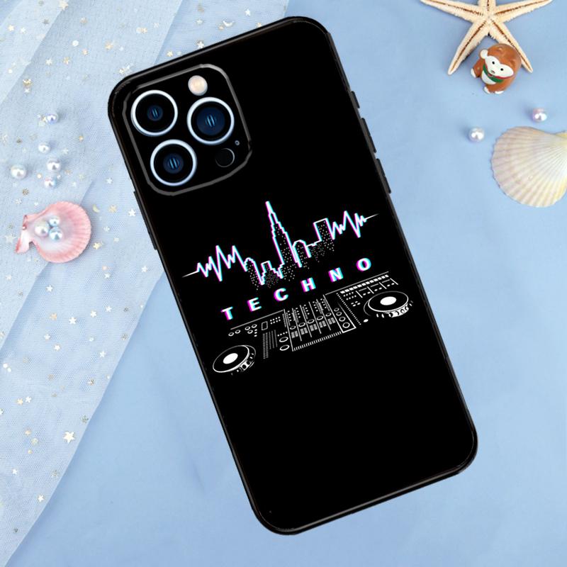 

Love Techno Music Quotes Case For iPhone 17 Pro Max16 15 14 13 11 12 Pro Max Plus 12 13 Mini 16e 17 Air Back Cover iPhone 14 Pro