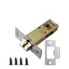 Sturdy Metal Fork Tubulars Mortice Latches Metal Finish Convenient Accessory for Bathroom and Bedroom Door Installion