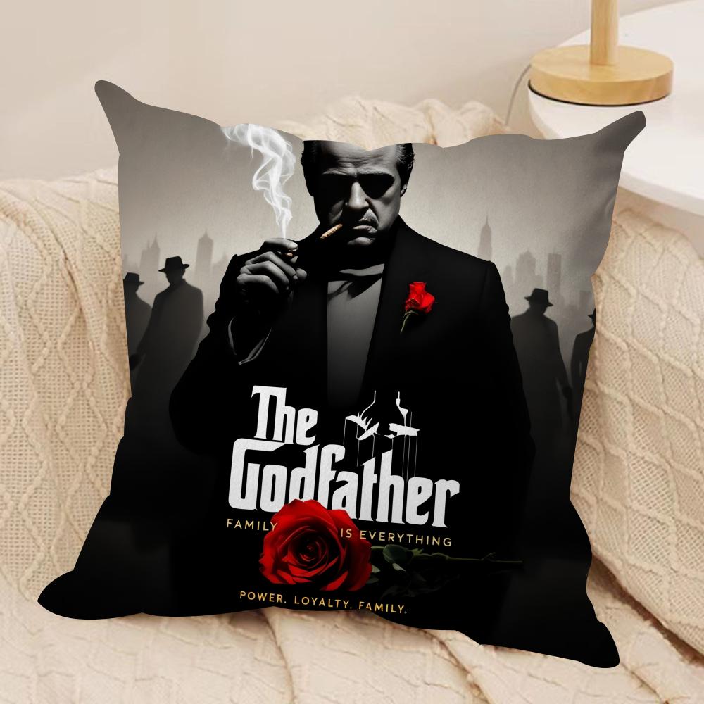 Film The GGodfather Cushion Cover Silky Short Plush Invisible Zipper Dustproof Sofa Pillow Case For Home Decor