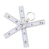 White 0.5M 20 Inch Dual Scale Plastic 10-Section Folding Ruler Multifunctional Measuring Tool
