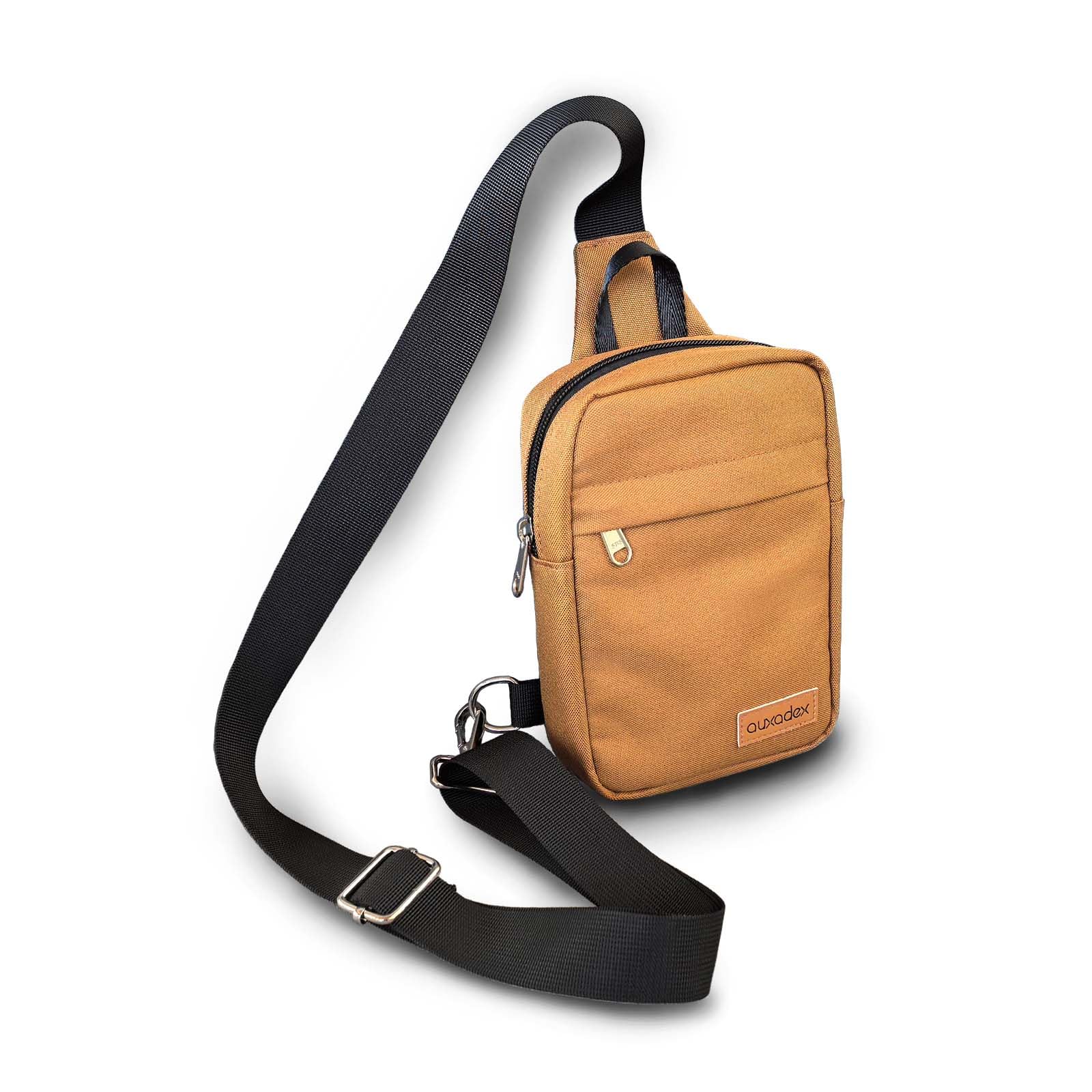 auxadex Мини Сумка через плечо, Маленькая, Двусторонняя, Коричневая